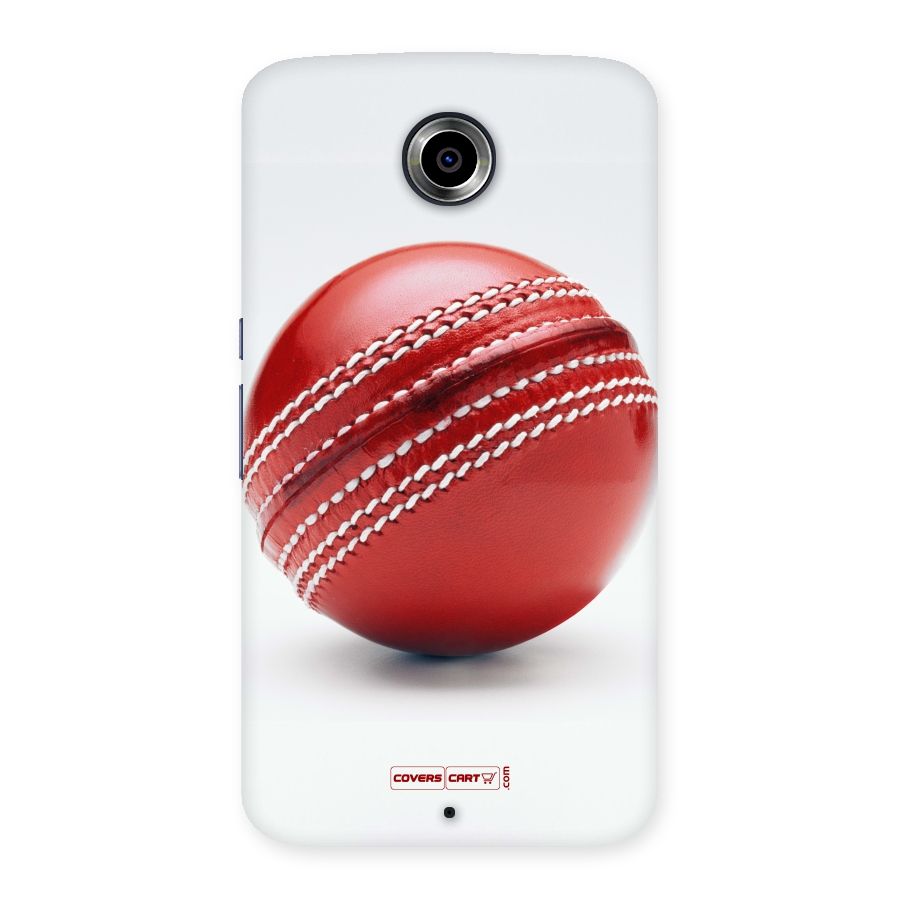 Red International Cricket Ball Back Case for Nexsus 6