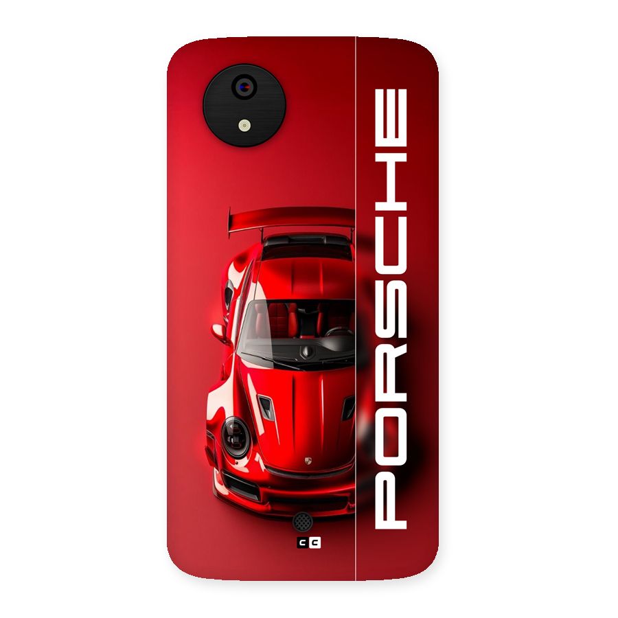 Red Porsche Back Case for Canvas A1  AQ4501