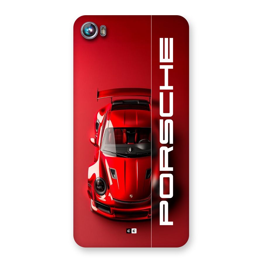 Red Porsche Back Case for Canvas Fire 4 (A107)