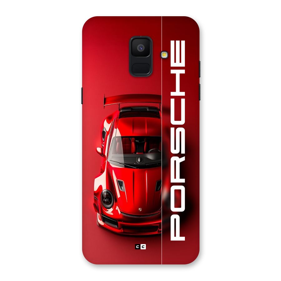 Red Porsche Back Case for Galaxy A6 (2018)
