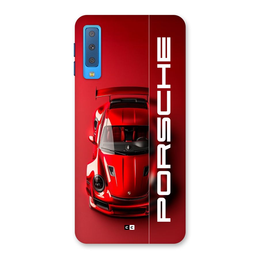 Red Porsche Back Case for Galaxy A7 (2018)