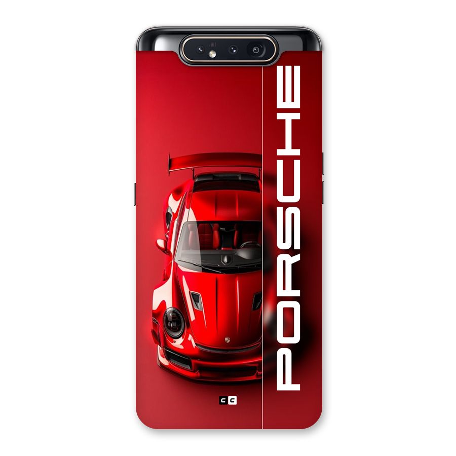 Red Porsche Back Case for Galaxy A80