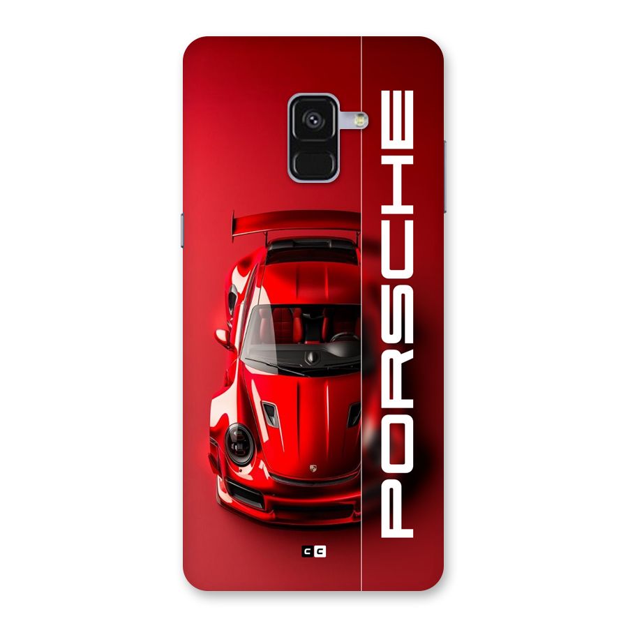 Red Porsche Back Case for Galaxy A8 Plus