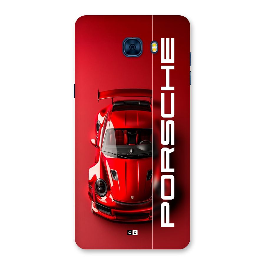 Red Porsche Back Case for Galaxy C7 Pro