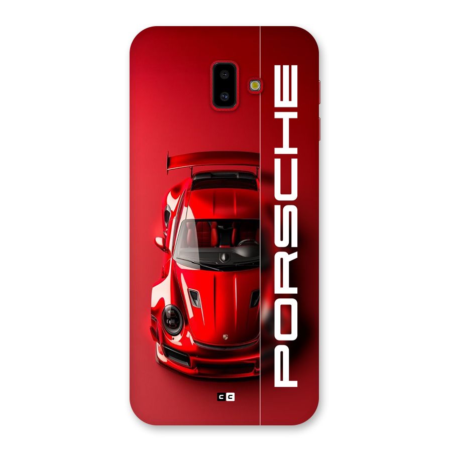 Red Porsche Back Case for Galaxy J6 Plus