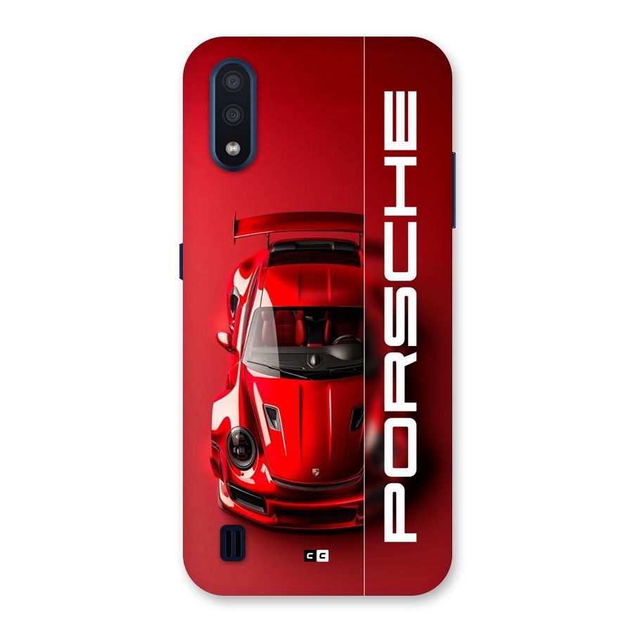Red Porsche Back Case for Galaxy M01