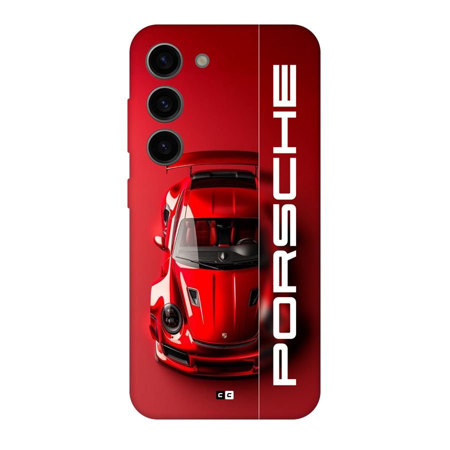 Red Porsche Back Case for Galaxy S23