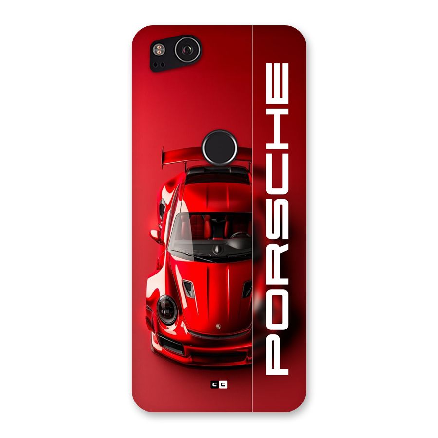 Red Porsche Back Case for Google Pixel 2