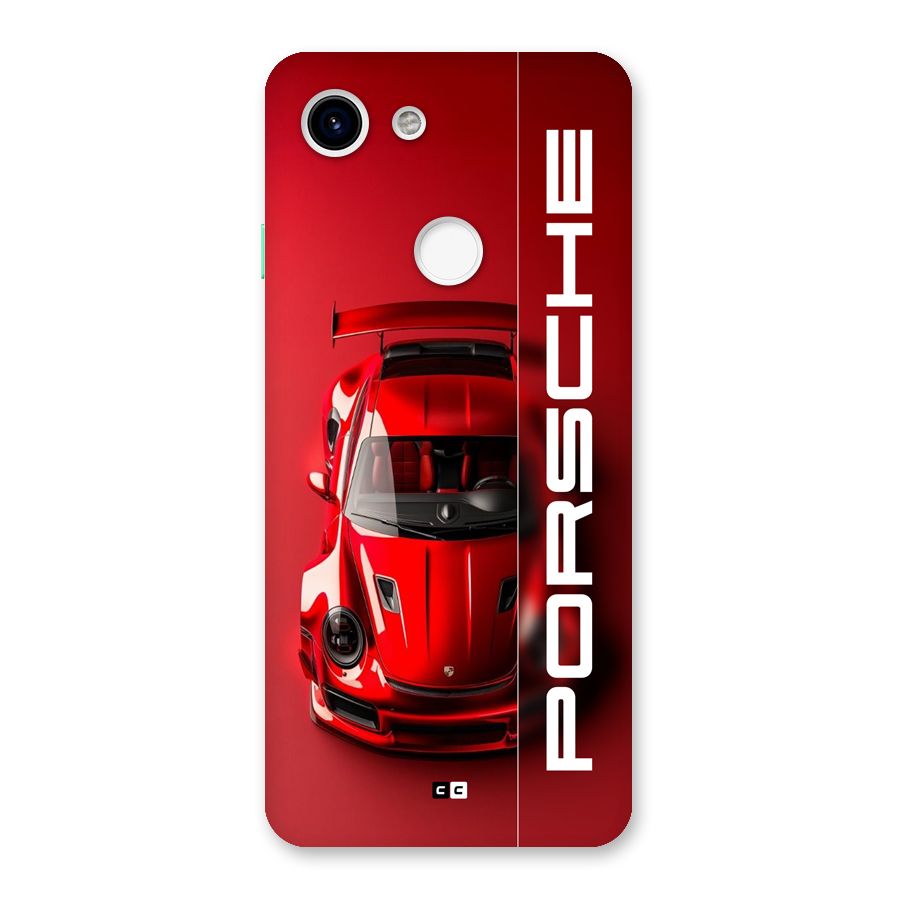 Red Porsche Back Case for Google Pixel 3
