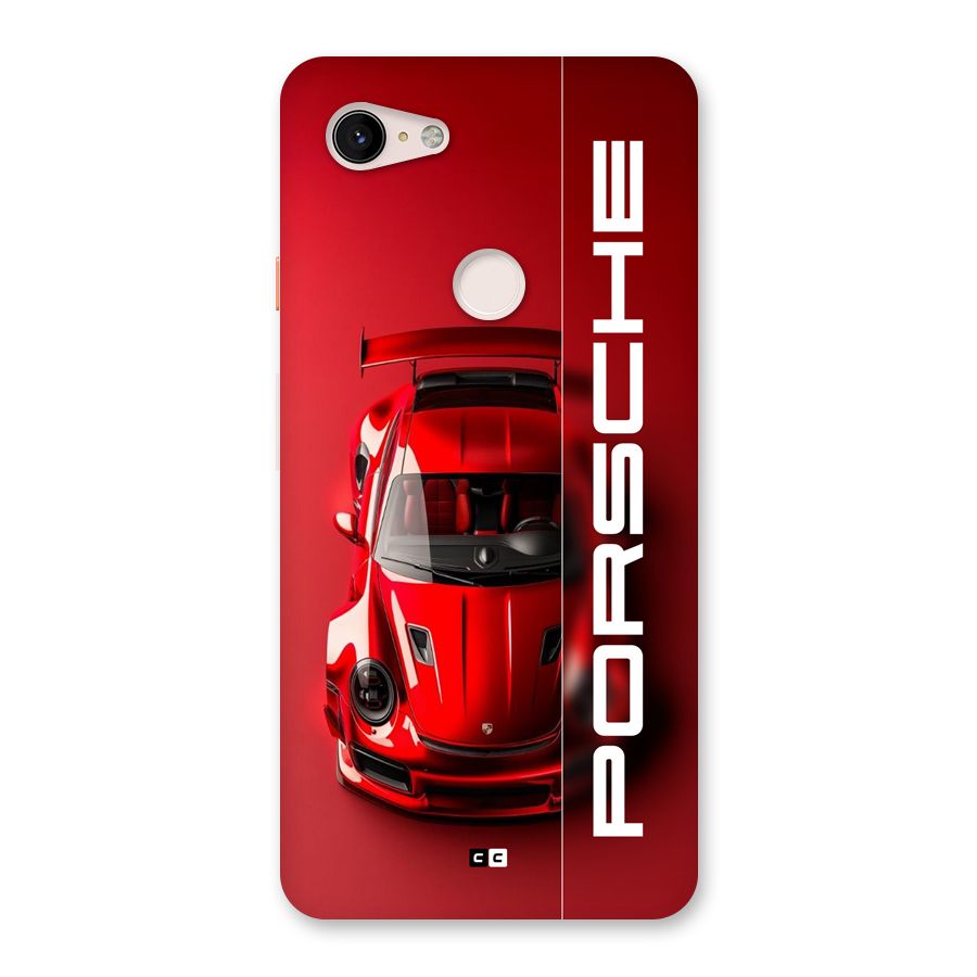 Red Porsche Back Case for Google Pixel 3 XL