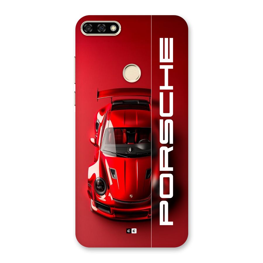 Red Porsche Back Case for Honor 7A