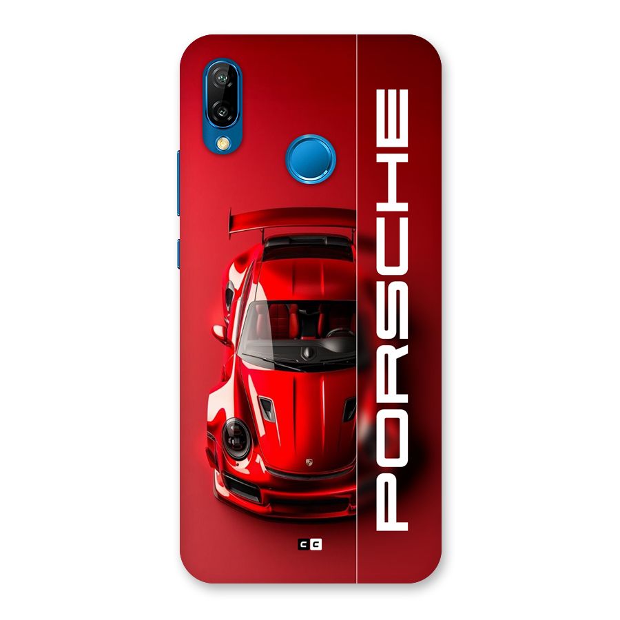 Red Porsche Back Case for Huawei P20 Lite