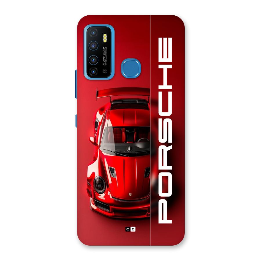 Red Porsche Back Case for Infinix Hot 9