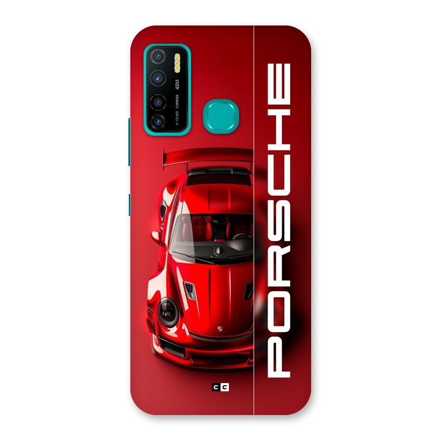 Red Porsche Back Case for Infinix Hot 9 Pro