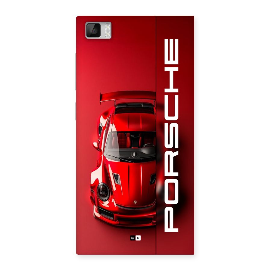 Red Porsche Back Case for Mi3