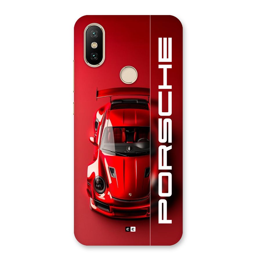 Red Porsche Back Case for Mi A2