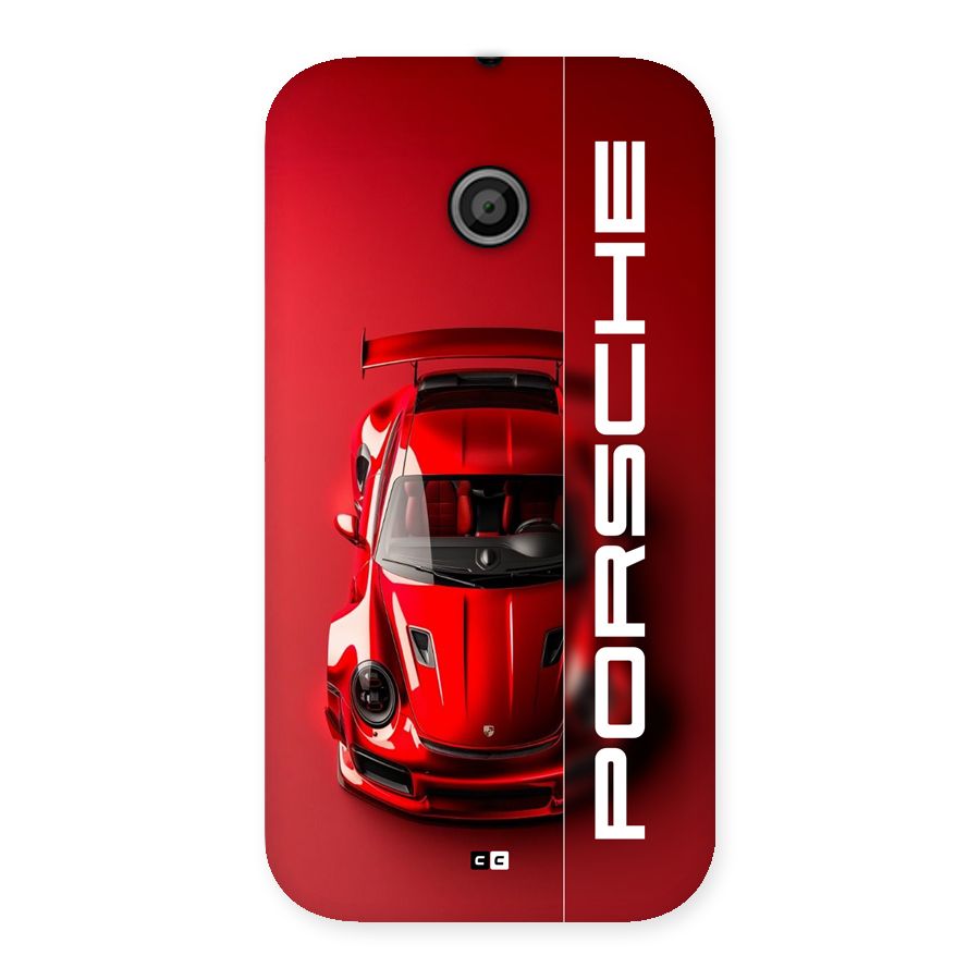 Red Porsche Back Case for Moto E
