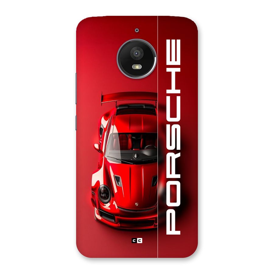 Red Porsche Back Case for Moto E4 Plus