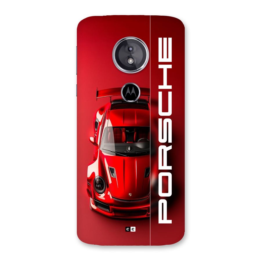 Red Porsche Back Case for Moto E5