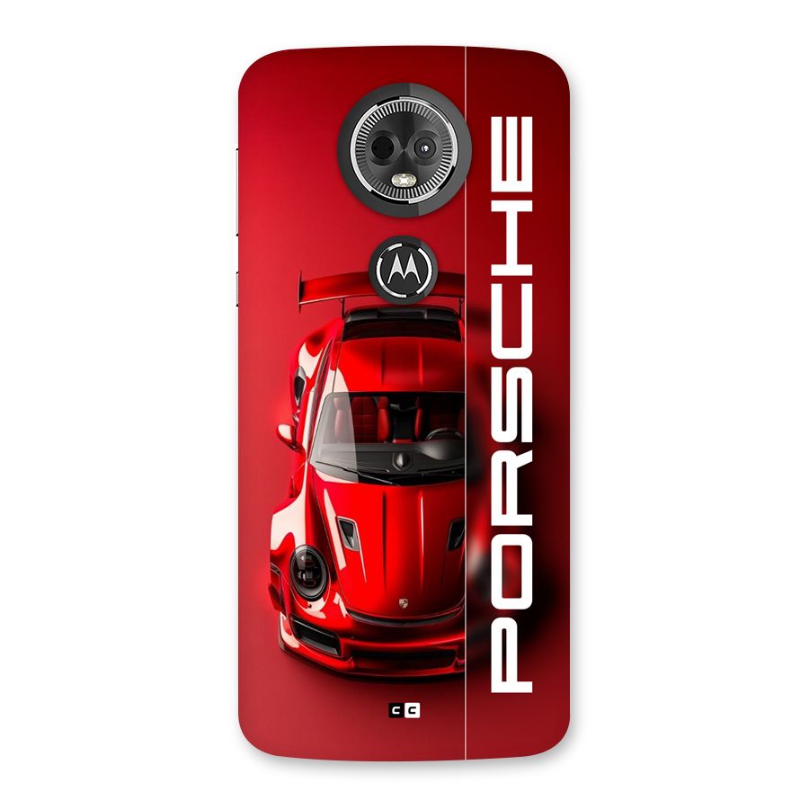 Red Porsche Back Case for Moto E5 Plus