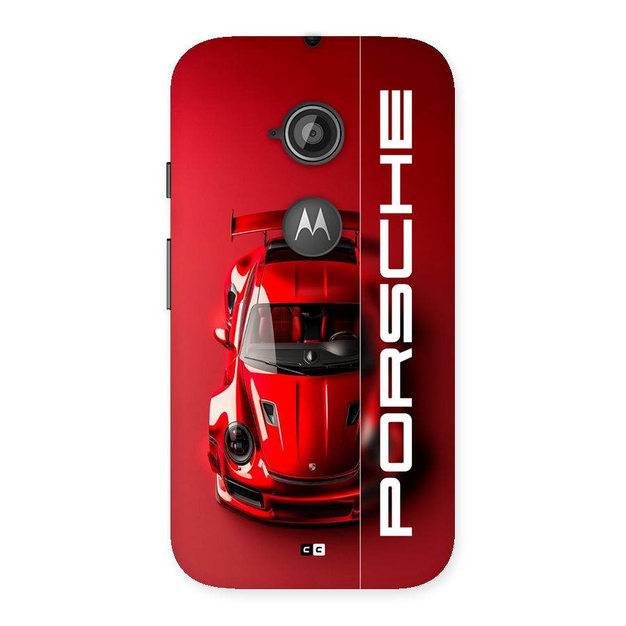 Red Porsche Back Case for Moto E 2nd Gen