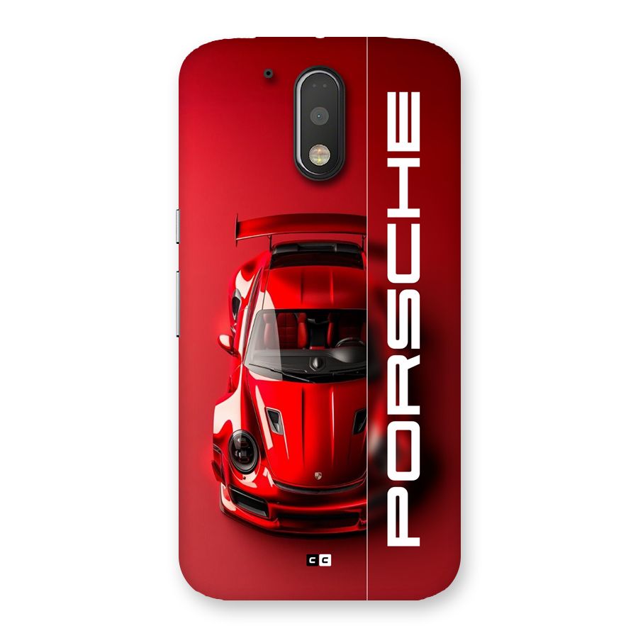 Red Porsche Back Case for Moto G4