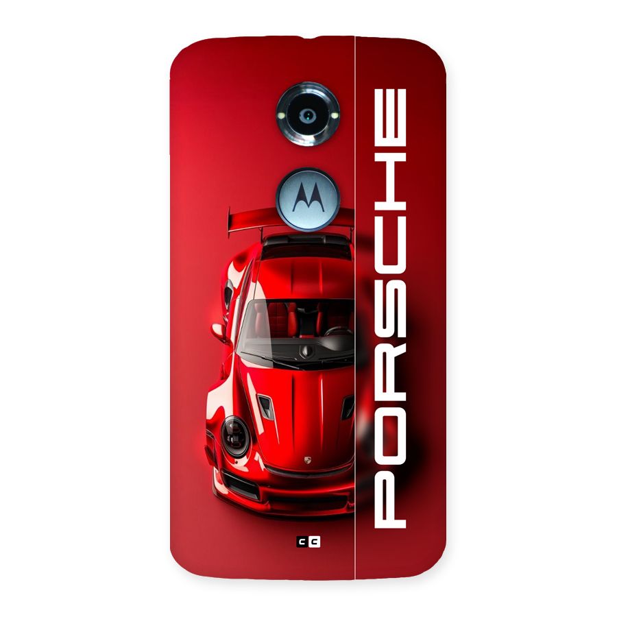 Red Porsche Back Case for Moto X2