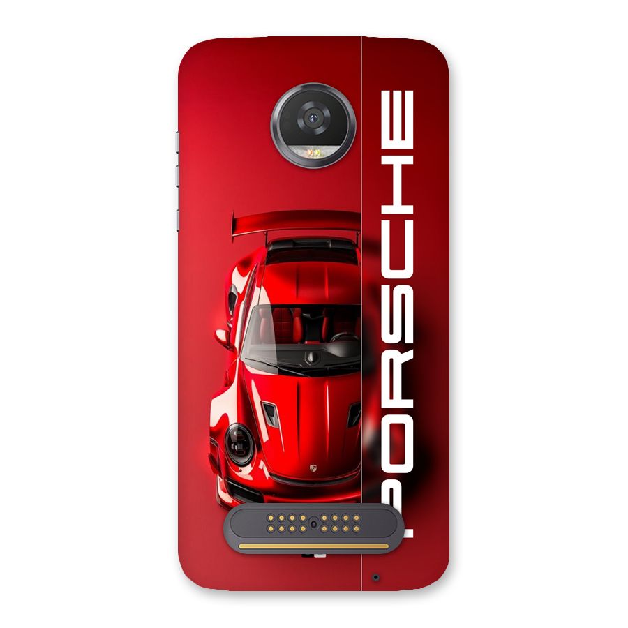 Red Porsche Back Case for Moto Z2 Play