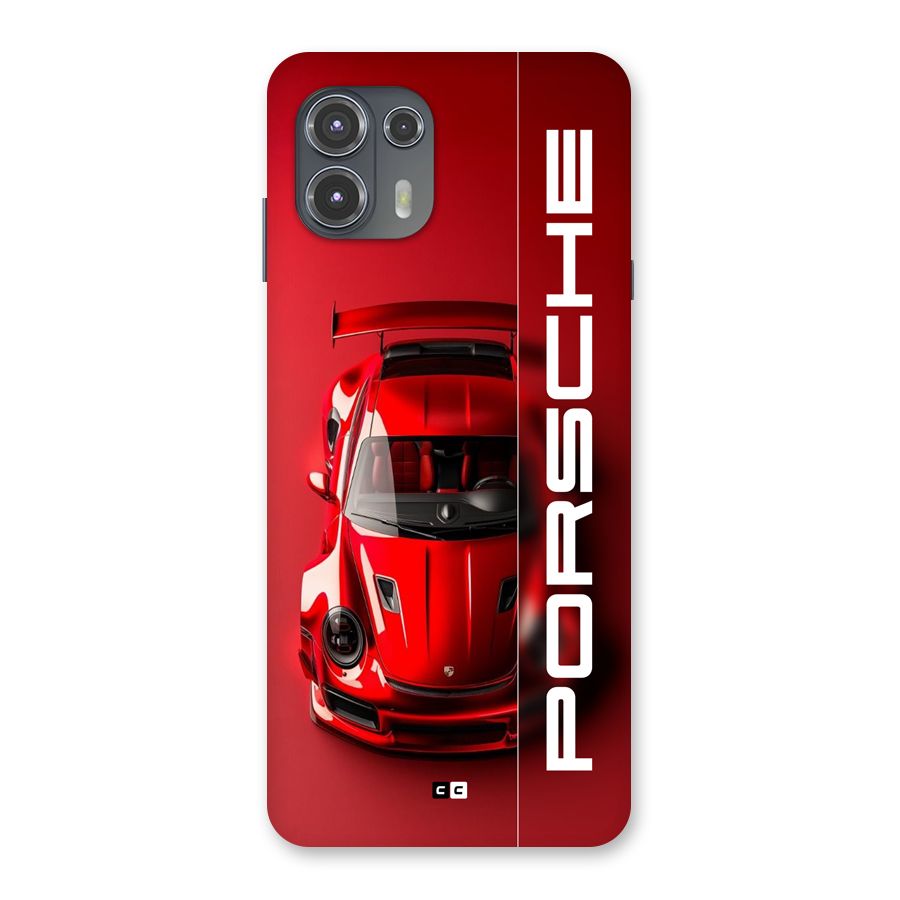 Red Porsche Back Case for Motorola Edge 20 Fusion