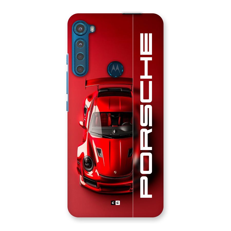 Red Porsche Back Case for Motorola One Fusion Plus