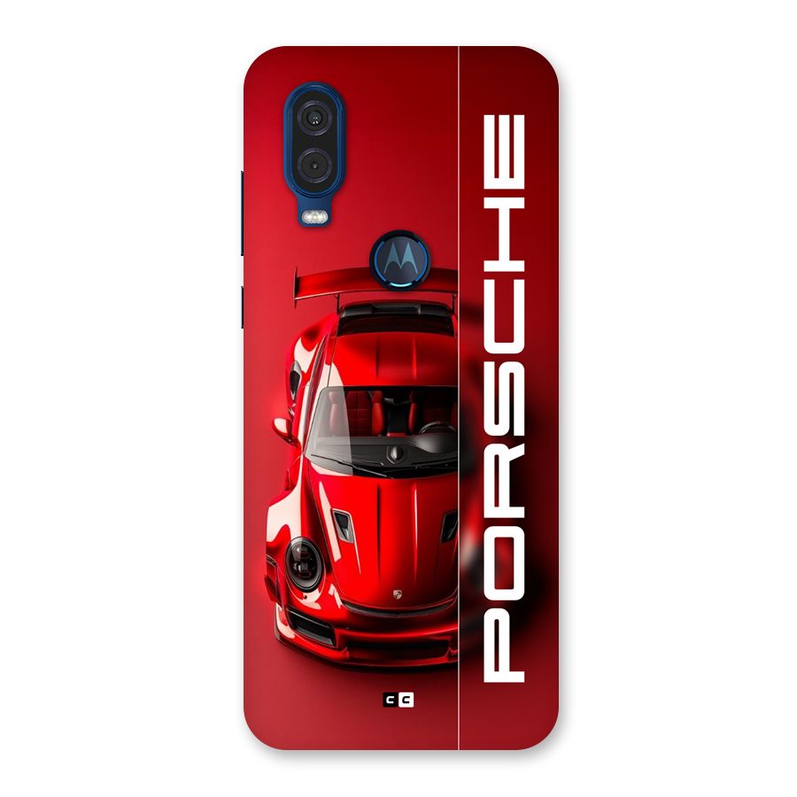 Red Porsche Back Case for Motorola One Vision