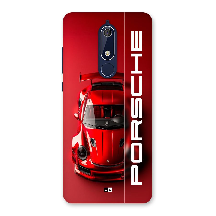 Red Porsche Back Case for Nokia 5.1