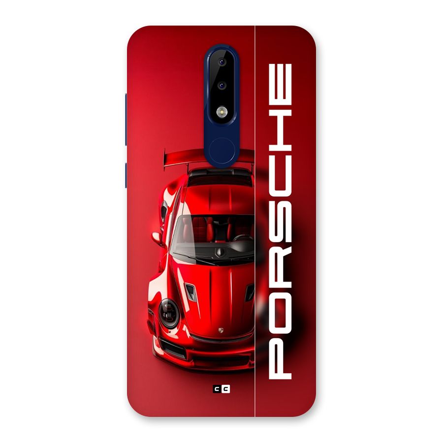 Red Porsche Back Case for Nokia 5.1 Plus