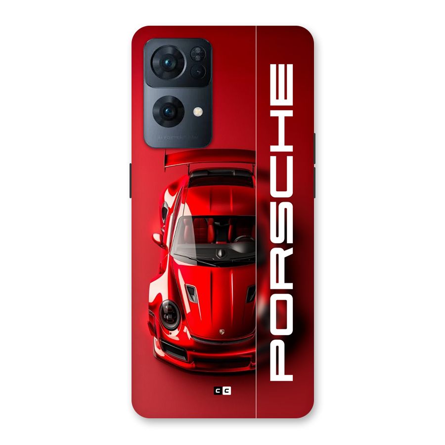 Red Porsche Back Case for Oppo Reno7 Pro 5G