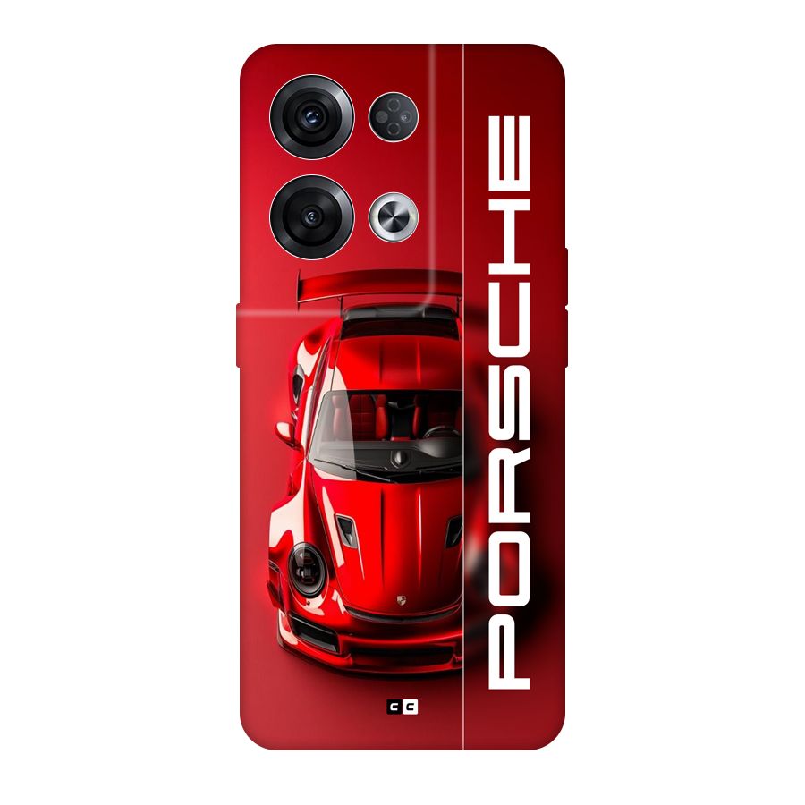 Red Porsche Back Case for Oppo Reno8 Pro 5G
