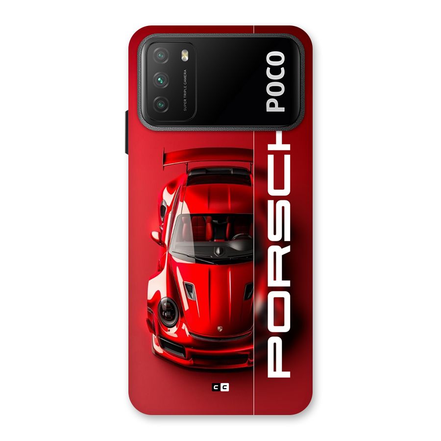 Red Porsche Back Case for Poco M3