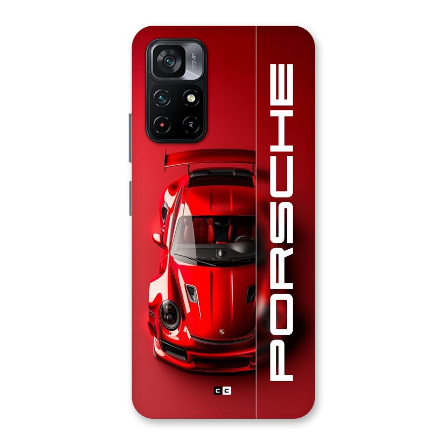 Red Porsche Back Case for Poco M4 Pro 5G