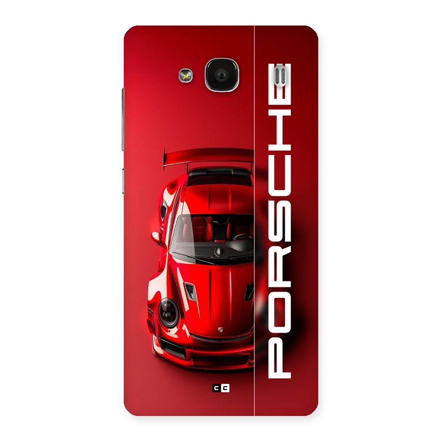 Red Porsche Back Case for Redmi 2 Prime