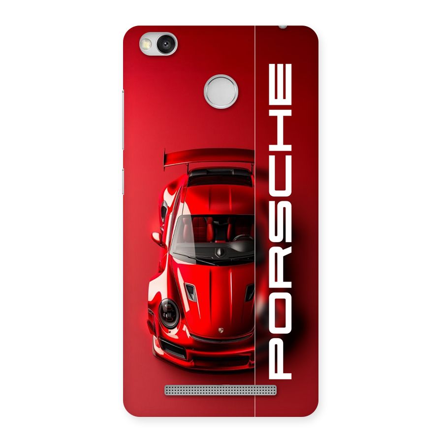 Red Porsche Back Case for Redmi 3S Prime