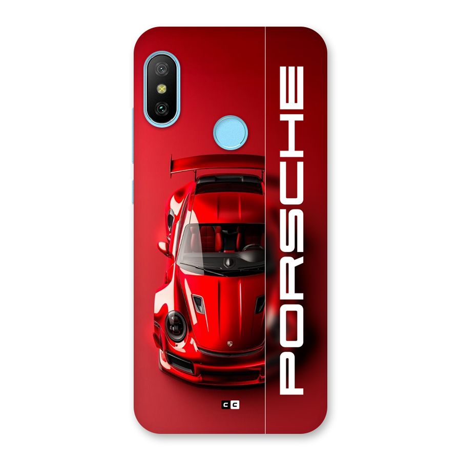 Red Porsche Back Case for Redmi 6 Pro