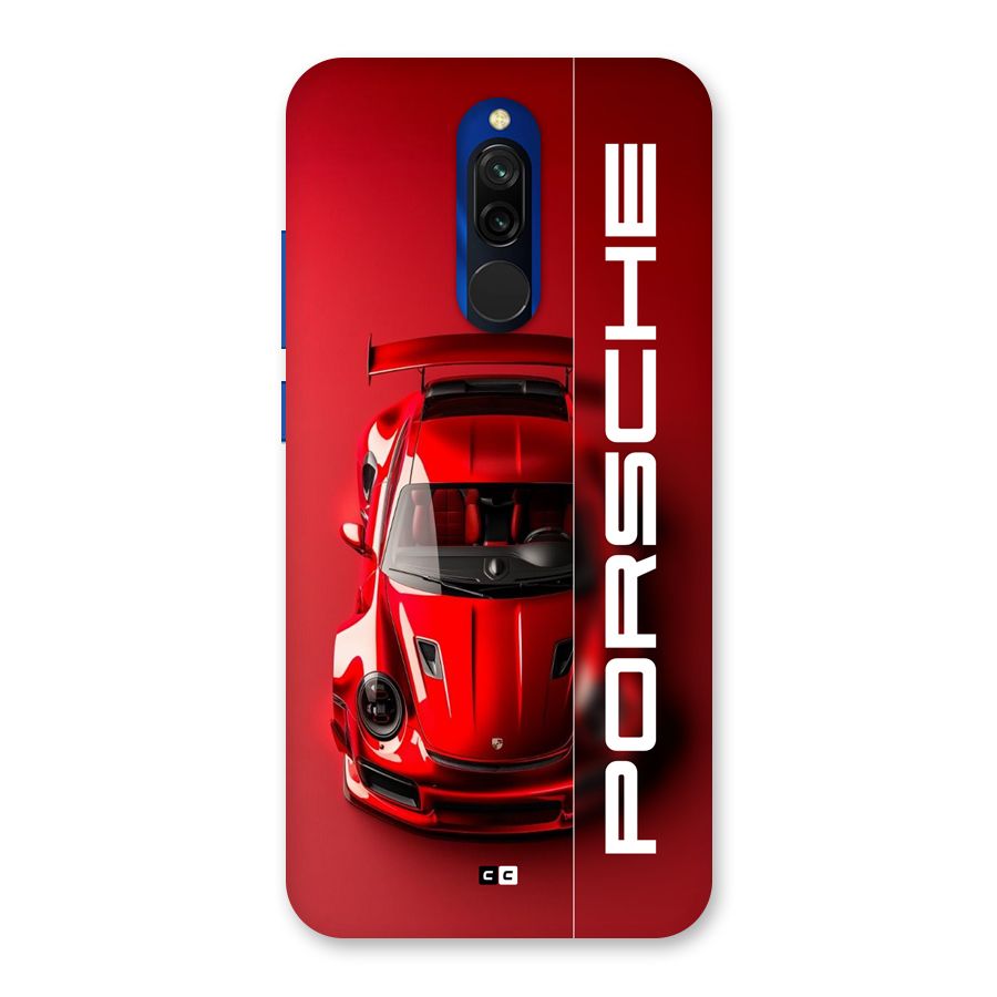 Red Porsche Back Case for Redmi 8