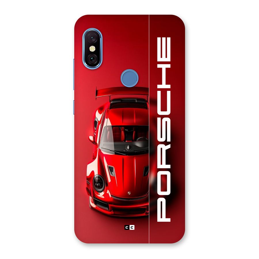 Red Porsche Back Case for Redmi Note 6 Pro