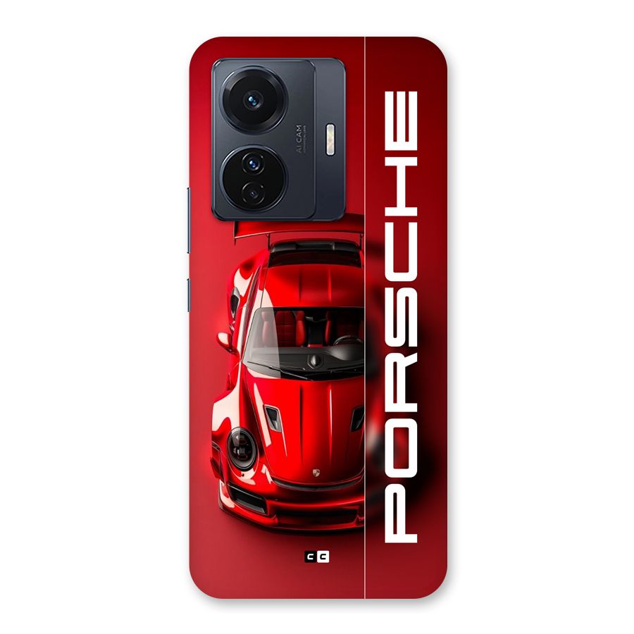 Red Porsche Back Case for Vivo T1 Pro