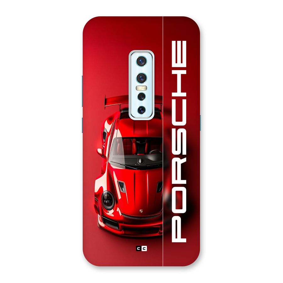 Red Porsche Back Case for Vivo V17 Pro