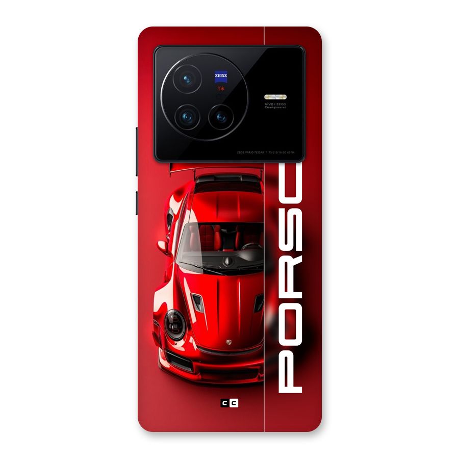 Red Porsche Back Case for Vivo X80