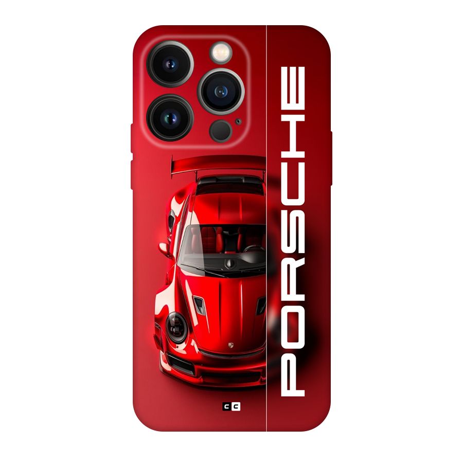 Red Porsche Back Case for iPhone 14 Pro