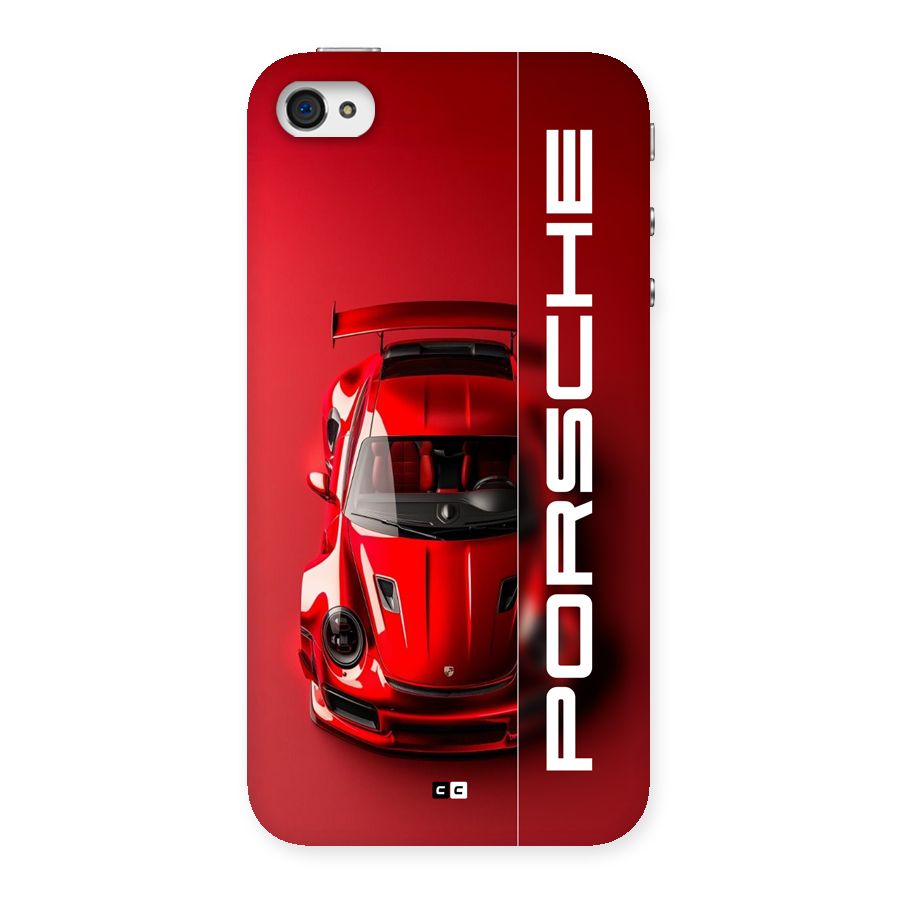 Red Porsche Back Case for iPhone 4 4s