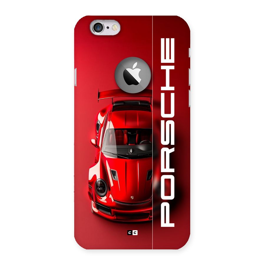 Red Porsche Back Case for iPhone 6 Logo Cut