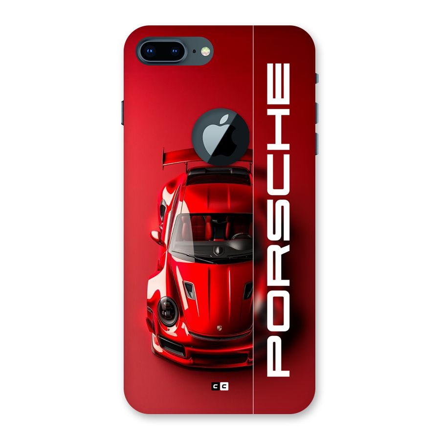 Red Porsche Back Case for iPhone 7 Plus Logo Cut
