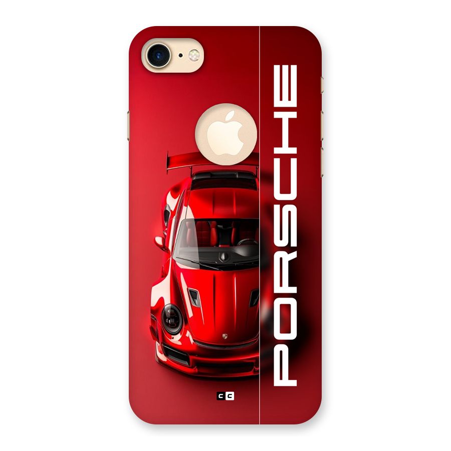 Red Porsche Back Case for iPhone 8 Logo Cut